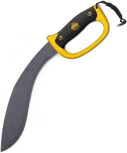 Puma XP Kukri17 Machete, with Black/Yellow comolded Handle and Nylon Sheath