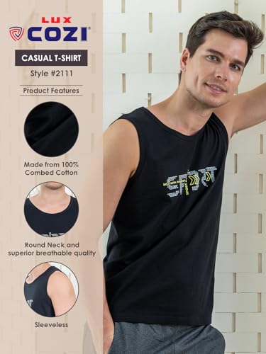 Image of Lux Cozi Men's Cotton Printed Regular Fit Vest