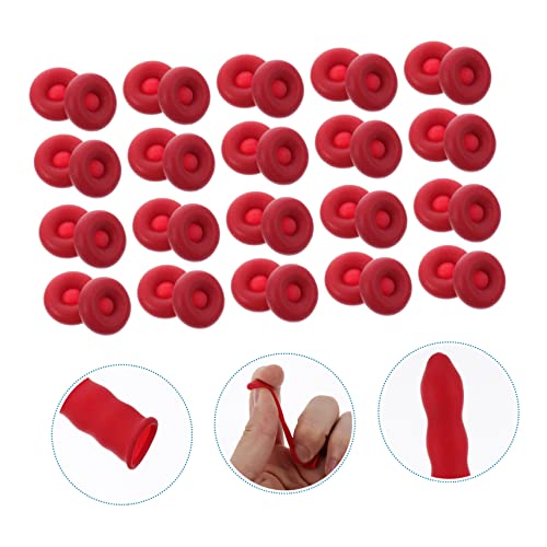 50 tapas flexibles para sellar tubos de masilla color rojo miniatura 2