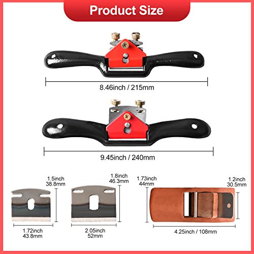 KLMNDUO Adjustable Spokeshave Set 2pcs SpokeShave 4pcs Metal Blade and 1pcs Portable Woodworking Plane, Perfect for Wood Craft and Wood Working - Image 4