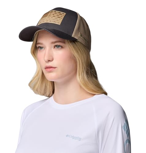 Image of Columbia Unisex Unisex PFG Fish Flag Mesh Snap Back Hat, Shark /Beach /Fish Flag, One Size