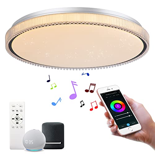 Hoyoomi LEDV[OCg 12  5500lm 55w  F alexaΉ BluetoothXs[J[ 邳[ F ȃGl 铔 Rt ^ rO Ɩ V dC tȒP