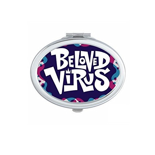 Miroir de poche portable bleu rouge style urbain pour retouches maquillage rapides en ville