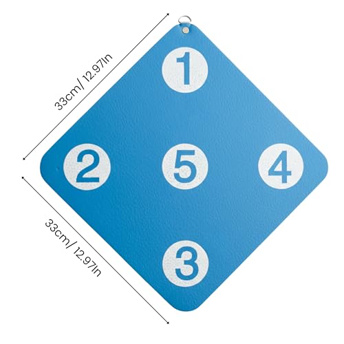 KH866 Fencing Target Wall-Mounted Training Equipment with Five Bullseye Scoring Zones for Saber, Foil, and Epee Self-Training Home Practice Skill Improvement Tool