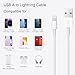 Short USB A to Lightning Cable, 0.5m CarPlay Lightning Cable for iPhone 14, 14 Plus, 14 Pro Max, 13, SE/12/11/Xs/XR/8/7, iPad Air 4/5/6/7/8, Mini 2/3/4/5, AirPods Pro Charger Lead, Car Charging Cord