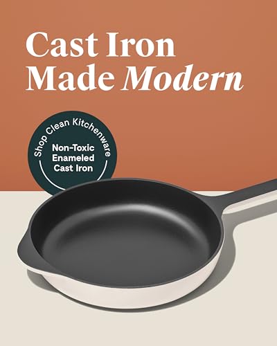 Caraway-Cast-Iron-Skillet-105-Enameled-Cast-Iron-Pan-With-3-Layer-Enamel-Coating-No-Seasoning-Required-Compatible-With-All-Stovetops-Free-From-Forever-Chemicals-Cream Caraway Cast Iron Skillet 105 Enameled Cast Iron Pan With 3 Layer Enamel Coating No Seasoning Required Compatible With All Stovetops Free From Forever Chemicals Cream