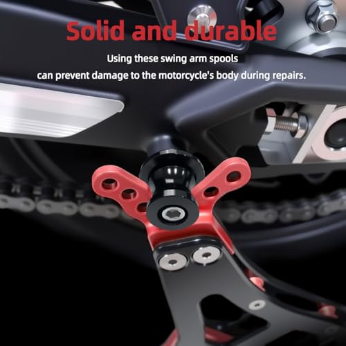 Image of Motorcycle Swing Arm Spools M10x1.5 - CNC Aluminum Paddock Stand Sliders Fit BMW R NineT MV Agusta Ducati Monster
