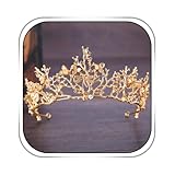 Fairyu Baroque Vintage Gold Bride Crown and Tiara Crystal Bridal Wedding Tiaras Dragonfly Hair Accessories for Women