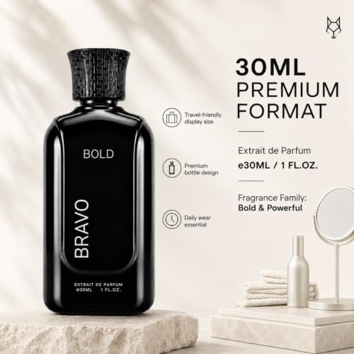 Image of Bravo Bold Extrait De Parfum | Cognac, Toffee & Tonka Bean Notes | Long Lasting Luxury Fragrance | Premium Perfume Spray | 30ml