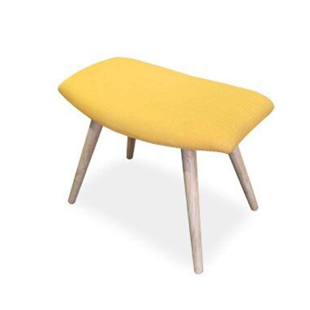 Canapé tabouret en bois massif et tissu d'art moderne pour décoration premium
