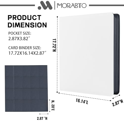 Image of Card Binder 20 Pocket,Trading Card Binder Holds up to 2000 Cards with 50 Sleeves,Zipper Card Holder Album Compatible with TCG Card /Game Cards /Sports Card