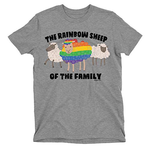 FreeWillShirts The Rainbow Sheep of The Family - Unisex Mens Ladies LGBT Organic Cotton T-Shirt