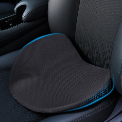 Ainiv Keilkissen Auto, Autositzkissen Keilkissen, Memory Foam Sitzkissen Auto, Verbesserung Beim Sitzen, Ergonomisches Memory Foam Kissen für den Wagen, Road Trip Essentials für Fahrer