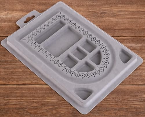 Image of Beadsnfashion Bead Design Beading Board Grey 2 Pcs Combo (6x9 & 9x13 Inch) for Jewellery Making, Bead Organizer Tray with Measuring Scale for Necklace Bracelet DIY Craft Tool