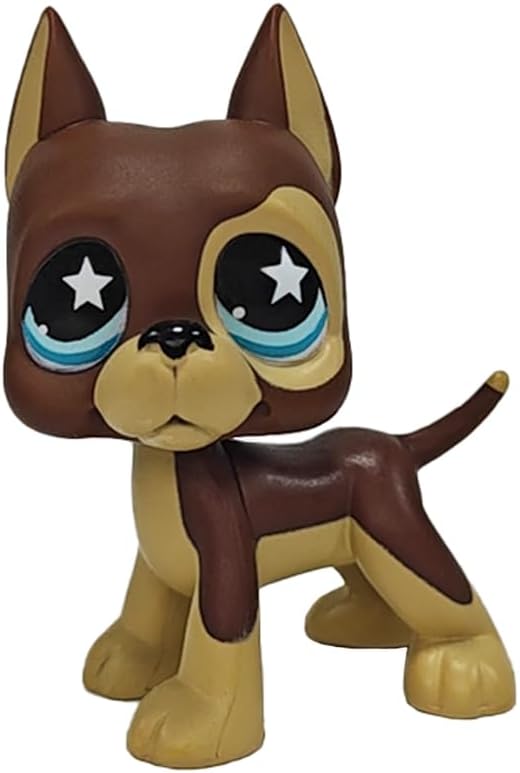 Brown Star Great Dane Dog #817 Mini Pet Toys Animal Figure