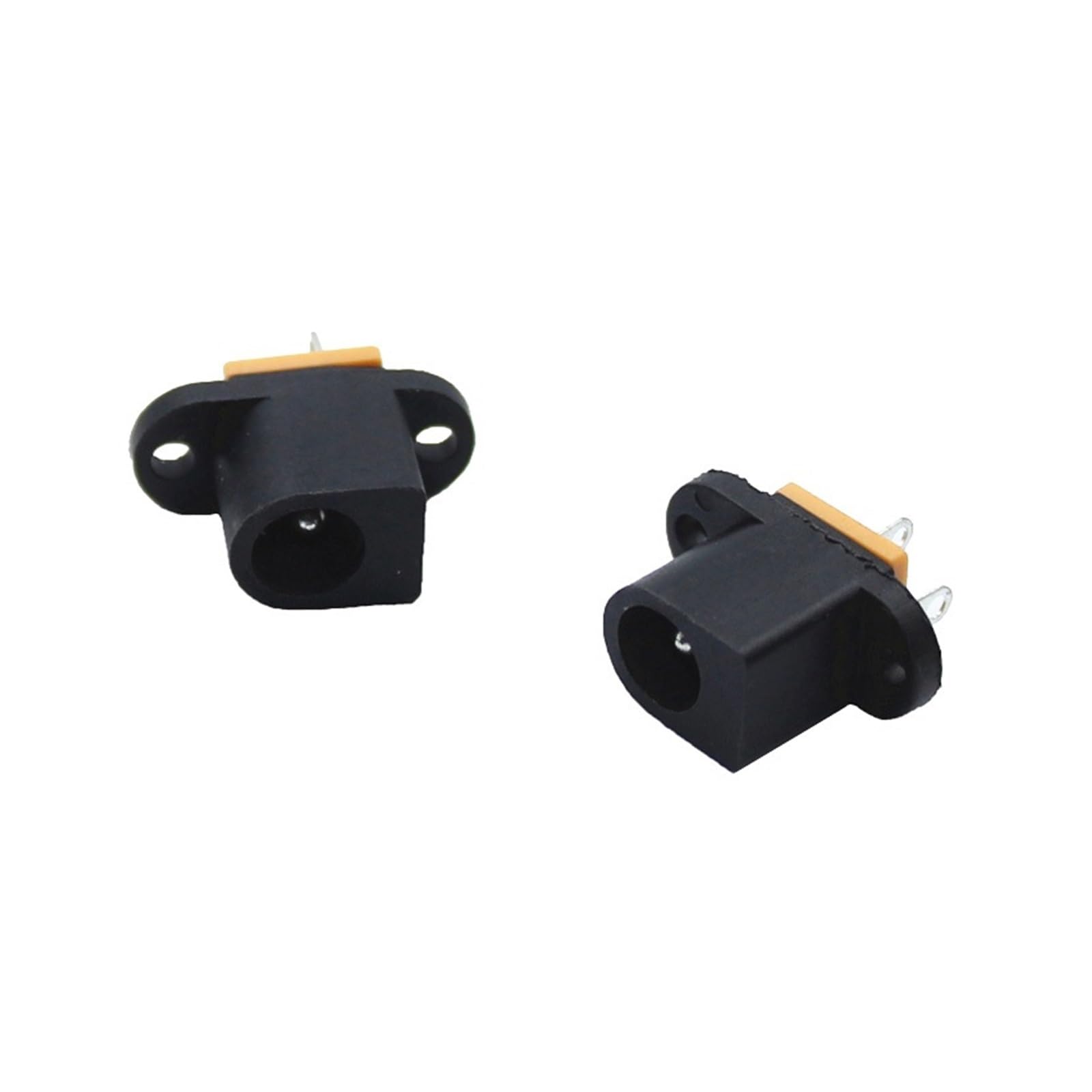 TSIOHKBS 10PCS DC017 DC-017 DC Female Power Socket 5.5mm*2.1mm with Ear Screw Hole 5.5 * 2.1MM DC Socket Adapter Connector Jack