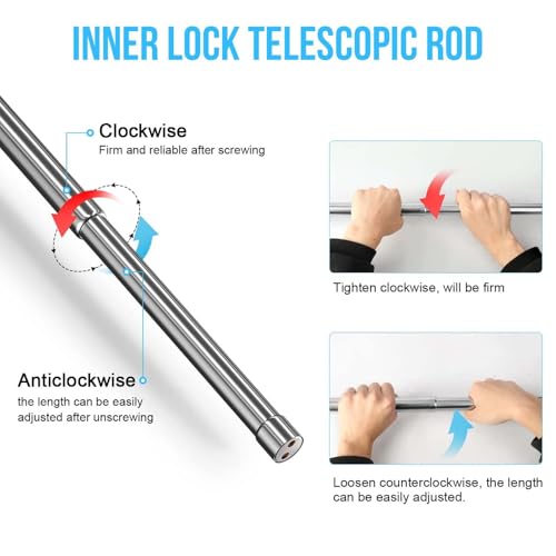 Tringle à vêtements extensible en acier inoxydable pour penderie