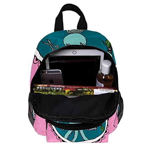 Mini sac à dos pieuvre rose pour enfant de 3 à 8 ans idéal école