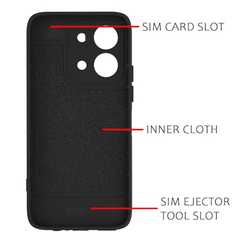 Image of Shockproof Case for Mi Redmi 15C 4G / 15C 5G | Full Camera Protection | TPU Flexible Back Cover for Mi Redmi 15C 4G / 15C 5G (Matte Black)