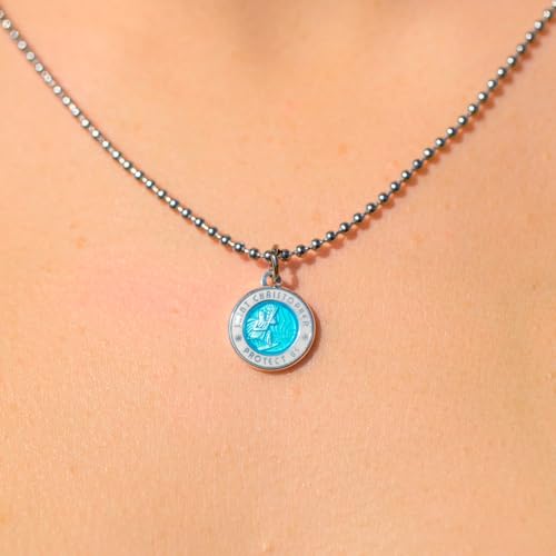 Collar de Surf Get Back St. Christopher Pequeño Esmeralda y Blanco 4