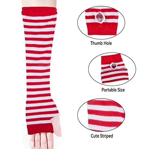 Image of Over Knee Rainbow Thigh High Socks Cosplay Accessories for Women Fashion Wild Long Striped Leg warmers