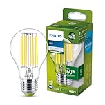 PHILIPS Ultra Efficient - Ultra Energy Saving Lights, LED Light Source, 60W, A60, E27, Cool White 4000 Kelvin, Clear
