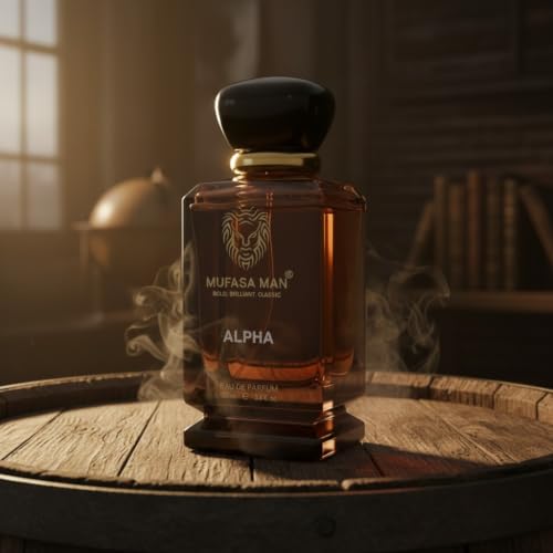 Image of Alpha Eau de Parfum for Men | Bold Spices, Woody & Saffron EDP | Long-Lasting Fragrance Spray | Dark & Magnetic Scent | Mufasa Perfume | 100ml