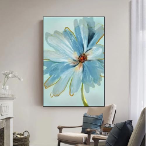 Peinture fleurs abstraites pour une décoration murale de chambre zen
