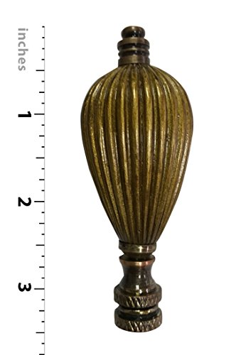 Image of Royal Designs Vase Shaped 3.5 inch Lamp Finial for Lamp Shade, Antique Brass (Pack of 2)