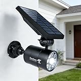 Solar Motion Sensor Light Outdoor Aluminum,1400-Lumens 9Watts(110W Equivalent) LED Bright Spotlight, 2-Modes Wireless Solar Flood Security Lights for Garden Driveway Patio,Solar Powered Lights(Black)