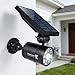 Solar Motion Sensor Light Outdoor Aluminum,1400-Lumens 9Watts(110W Equivalent) LED Bright Spotlight, 2-Modes Wireless Solar Flood Security Lights for Garden Driveway Patio,Solar Powered Lights(Black)