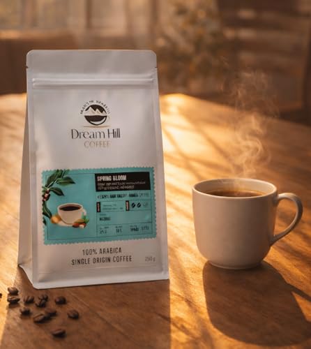 Image of Dream HIll Coffee Spring Bloom - Medium-Dark Roast | Single Origin, Made With 100% Specialty Grade Arabica Freshly Roasted and Grounded Koraput Coffee Bag | 250g (pack of 1), Moka pot