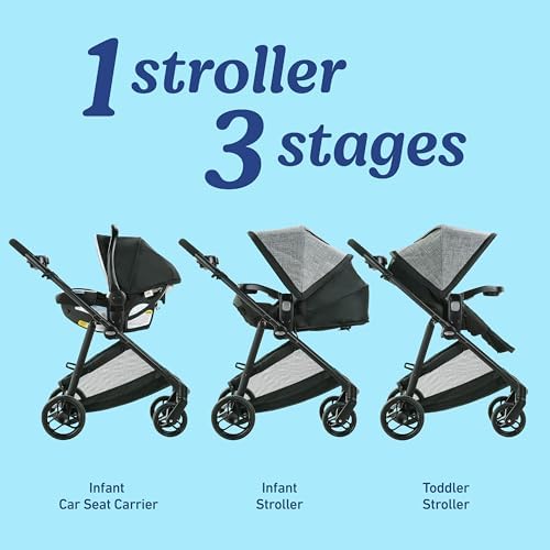 Graco Modes Element Travel System, Baby Car Seat and Stroller Combo, Includes: SnugRide Lite LX Infant Car Seat and Reversible Baby Stroller, Great Gift for New Parents, Canter - 1