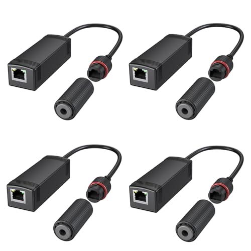 4pcs 48v to 24-Volt Converter, 48V Power Over Ethernet Adapter Convert to 24V POE Adapter for Surveillance Camera, CCTV Cameras, IP Cameras, and Wireless AP Wireless Bridge