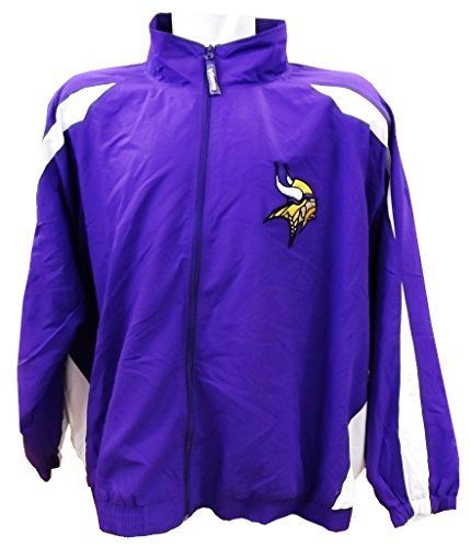 Minnesota Vikings NFL Mens Full Zip Windbreaker Jacket Purple Big Sizes (3XL)