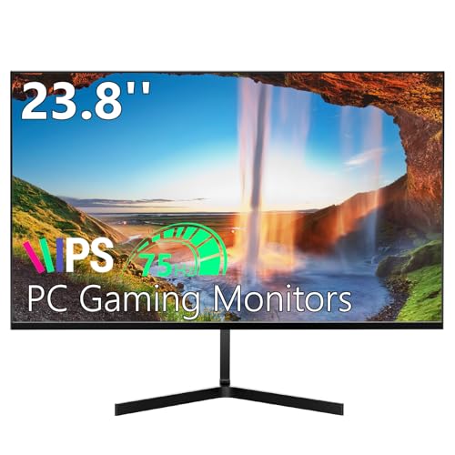 Image of 24 Inch Gaming Monitor, FHD 1080P IPS 75Hz AMD FreeSync, 99% sRGB Low Blue Light Flicker-Free Slim Narrow Bezel, HDMI VGA, Tilt & Wall Mountable for Gaming, Home Office, Laptop & Game Consoles