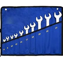 10-Piece Metric Combination Wrench Set, 8mm-27mm/Full Polishing
