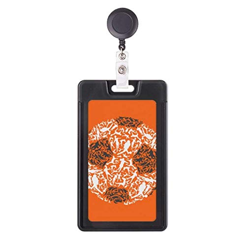 Porte-badge rétractable football enrouleur de carte d'accès entreprise
