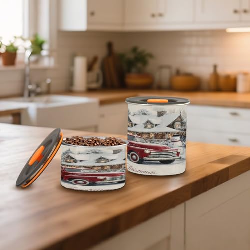 Envase para café rojo Xmas 500ml acero inoxidable miniatura 6