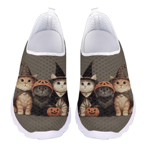 GIFTPUZZ Halloween Women Shoes Lightweight Women Tennis Sneakers Athletic Sports Running Shoes for Casual Size 35-38