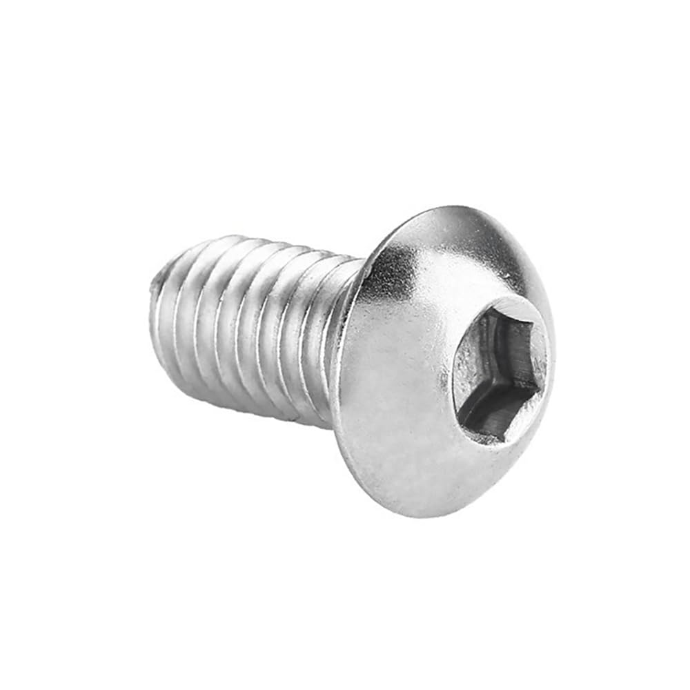 (M8 x 20 mm, 100 piezas) de acero inoxidable, máquina de enchufe de tapa redonda y tornillos de cabeza de botón, pernos plateados para restauración de carpintería de bricolaje, perfecto para proyectos