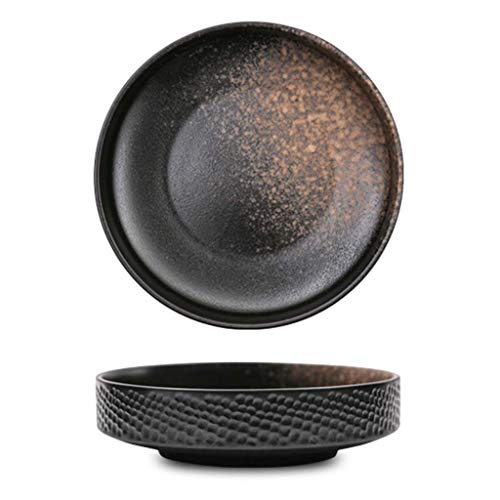 ZXW Ciotola Rotonda da 7 Pollici in Ceramica, Ciotola per Verdure | Scodella per Frutta Scodella | Commerciale del Ristorante del Ristorante del Piatto di minestra Profonda della Ciotola di Stile o