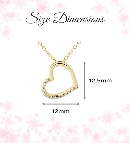 Cherished Moments Children's Sterling Silver and 14K Gold Plated Floating Heart Necklace with Pink and Clear CZ Stones Gift for Little Girls, Toddlers, and Kids4