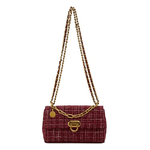 Image of Miraggio Covey Crossbody Bag For Women | Tweed Texture Sling Bags With Convertible Chain | Gift Items For Women