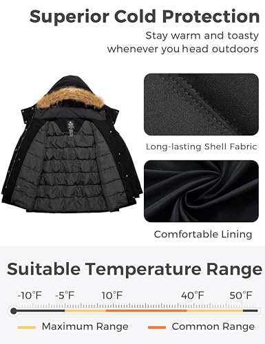 wantdo Women's Plus Size Winter Coat Puffer Jacket Warm Thicken Parka Overcoat with Removable Hood3