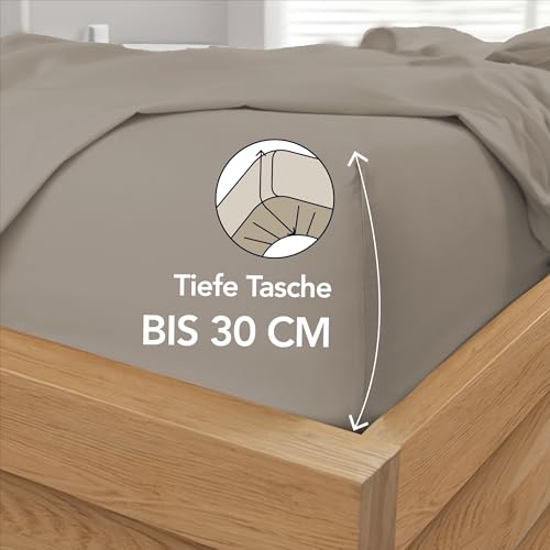 Dreamzie - Spannbettlaken 160x200cm - 100% Mikrofaser - Steghöhe 35cm – Ansicht 2