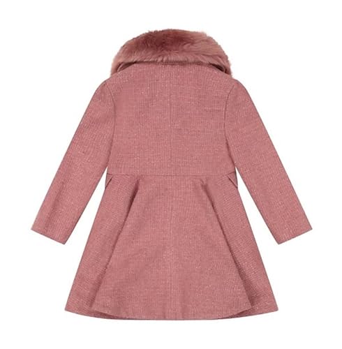 Rothschild Princess Coat w/Removable Faux Fur Collar Pink/Gold Sparkle - 7/82