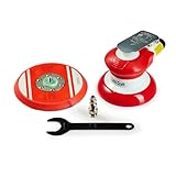 LithiCraft Professional 5-inch Pneumatic Random Orbital Sander 12,000 RPM High-Speed Grinding Features hook-and-loop backing pad Ideal for automotive, metal, and woodworking polishing (5 inch)
