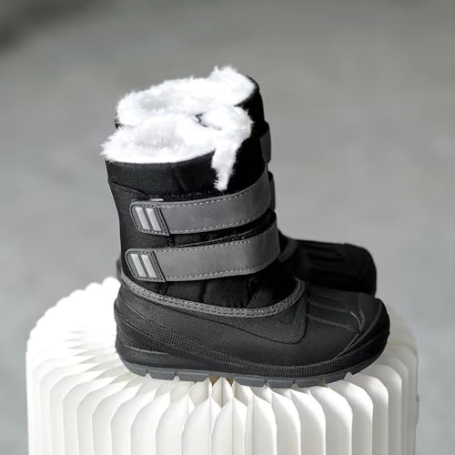 SECHRITE Toddler Kids Snow Boots Winter Boots Waterproof Outdoors Warm Duck Booties for Boys Girls - Toddler/Little Kid2