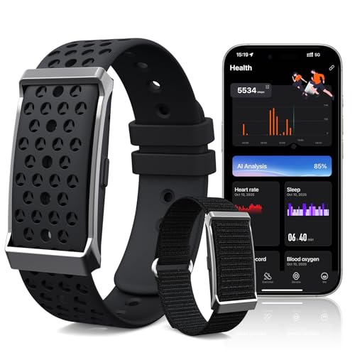 iSo Tech Smart Fitness Tracker Smartwatch, 24/7 Activiteits- en Slaaptracker met AI-analyse, Hartslagmeting, Smart Bracelet met 35 Dagen Batterijduur, 170+ Multisportmodi, Geen Abonnement Vereist